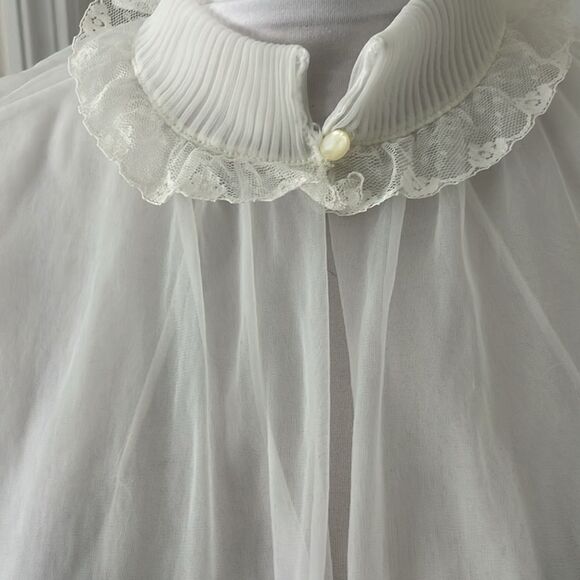 Vintage Sheer White Blouse - Picture 5 of 9
